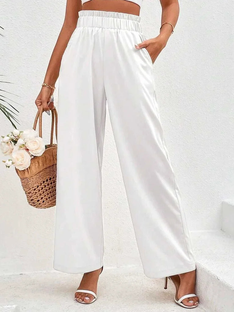 Fashion Plain Loose Long Pants