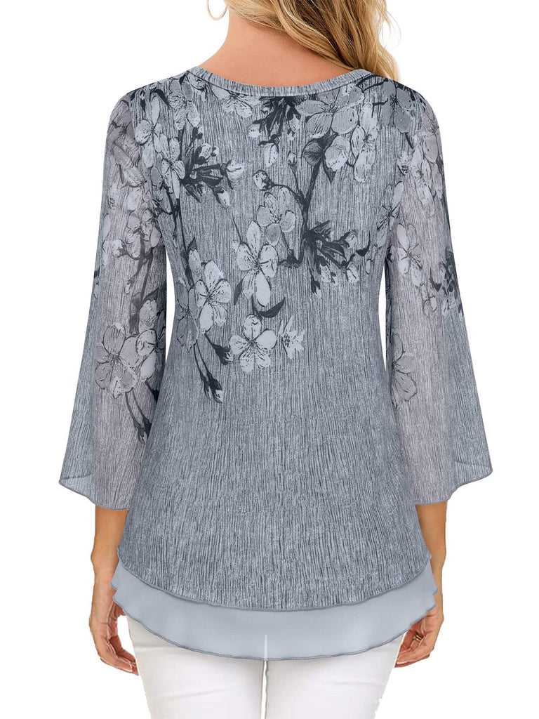 Gray Women Blouses