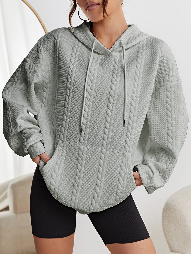 Simple Long Sleeve Hoodie Plain Fashion Regular Hoodie