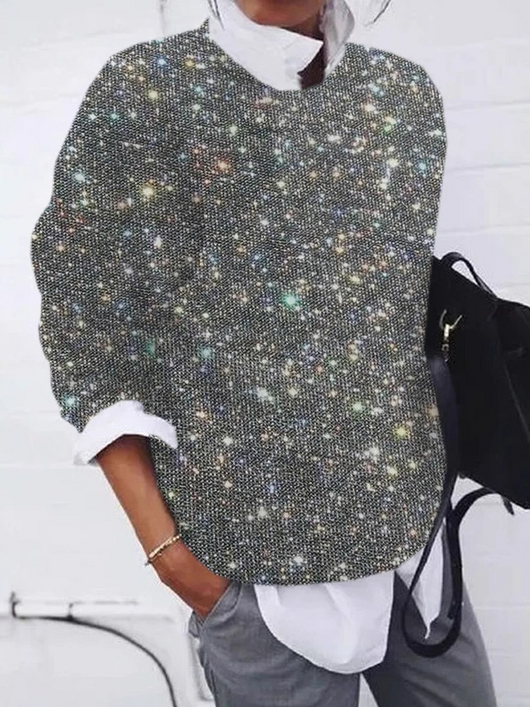 Casual Crew Neck Long Sleeve Plain Zipper Fashion Regular Sweatshirt