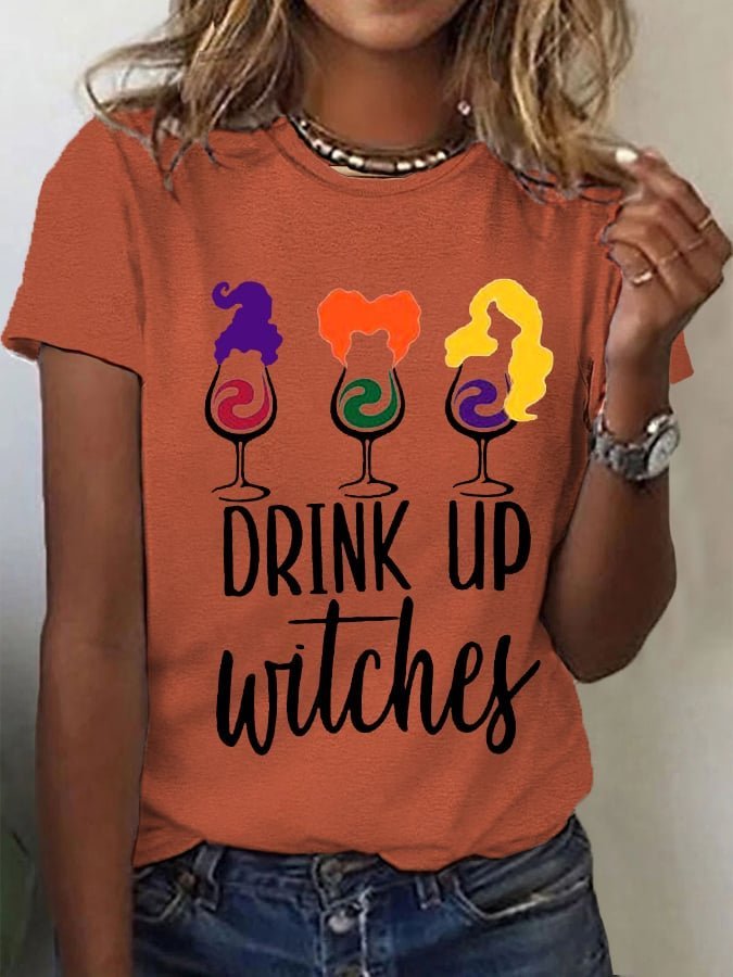 Short Sleeve Crew Neck Halloween Casual Regular T-Shirt