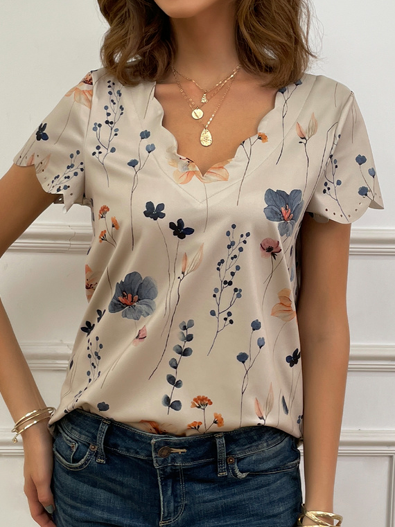 Blue Plus Size T-shirts