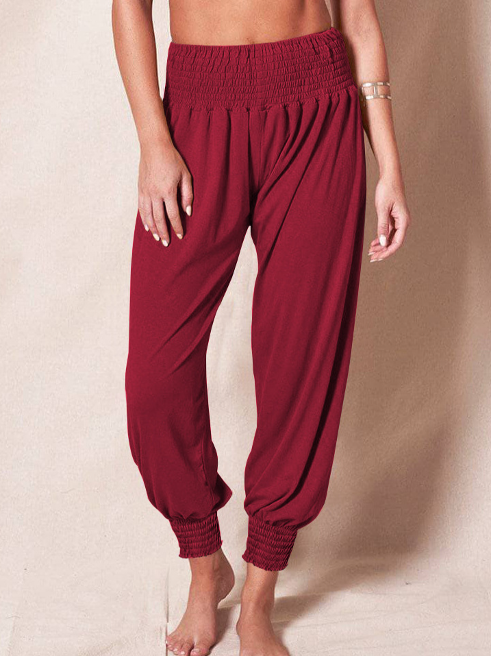Fashion Plain Loose Long Pants