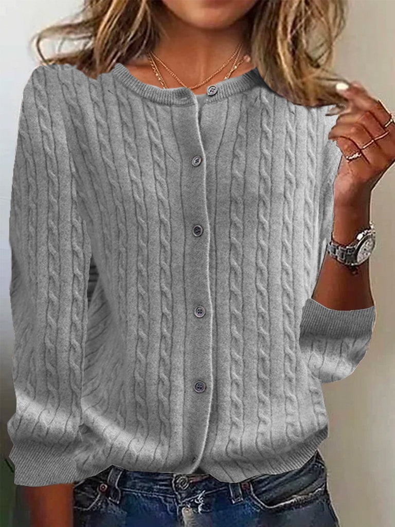 Loose Crew Neck Long Sleeve Floral Fashion Regular Sweater