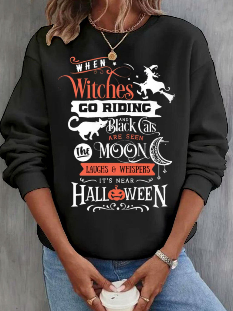 Casual Crew Neck Long Sleeve Text Letters Fashion Regular Sweatshirt