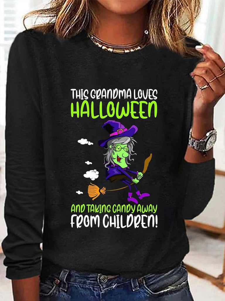 Casual Crew Neck Long Sleeve Letter Pattern Fashion Regular T-Shirt