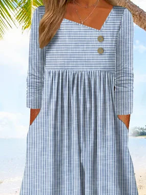 Blue Plus Size Midi Dresses