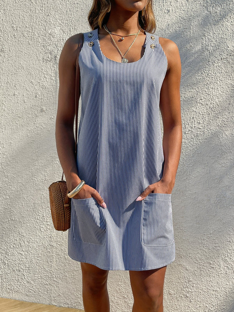 Blue Plus Size Short Dresses