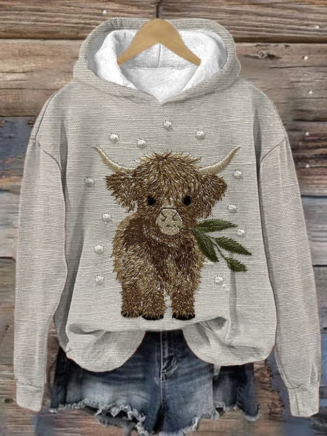Casual Long Sleeve Hoodie Animal Fashion Regular Hoodie