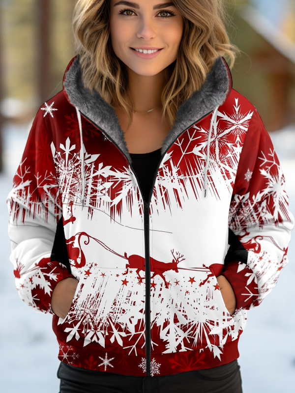 Loose Hoodie Long Sleeve Christmas Fashion Regular Jacket
