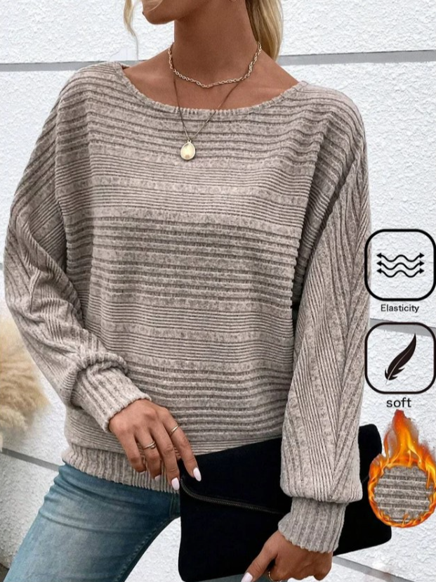 Fashion Crew Neck Long Sleeve Plain Loose Regular Blouses
