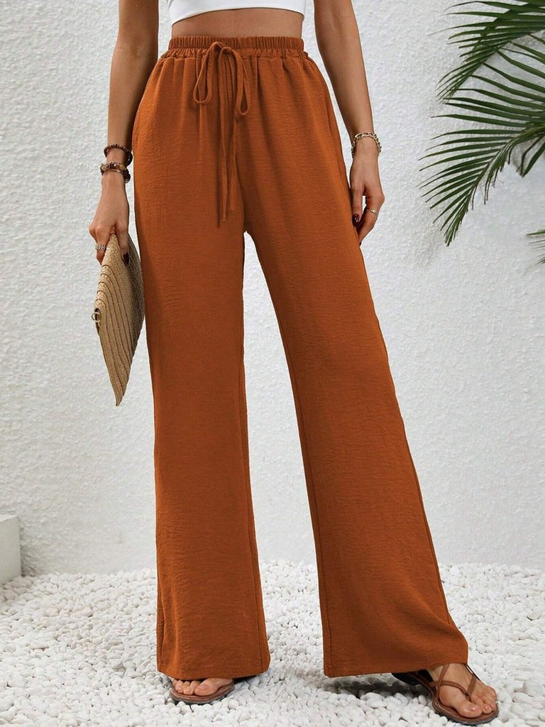 Fashion Plain Loose Long Pants