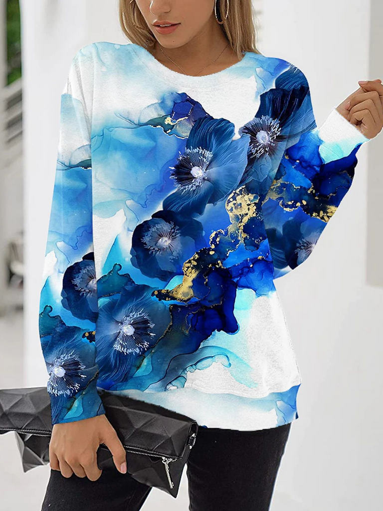 Fashion Long Sleeve Hoodie Abstract Zipper Casual Regular Sweatshirt