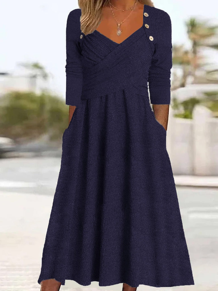 Gray Plus Size Midi Dresses