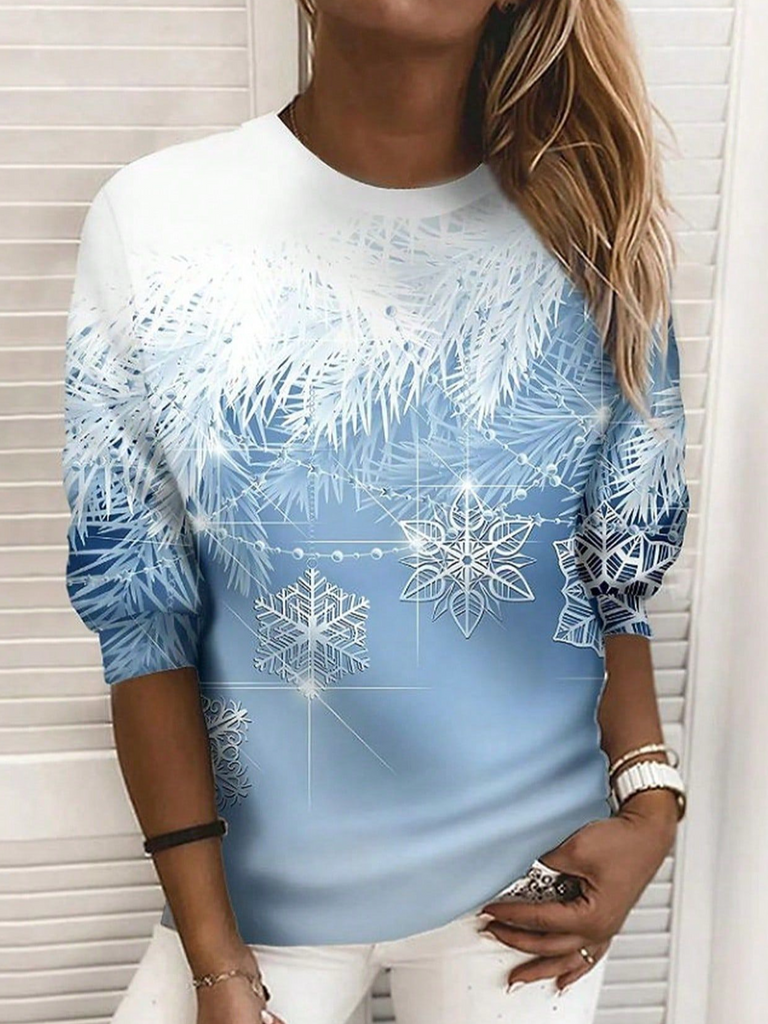 Fashion Long Sleeve Hoodie Christmas Casual Regular Sweatshirt