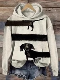 Fashion Long Sleeve Hoodie Dog Casual Regular Sweatshirt