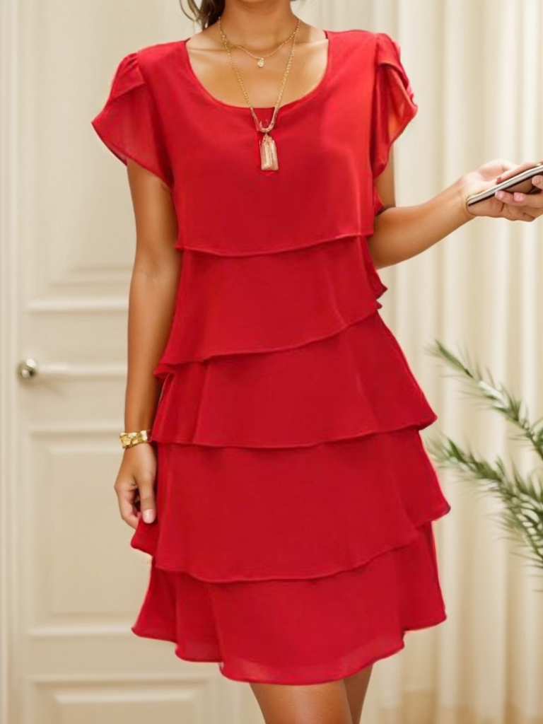 Pink Plus Size Midi Dresses