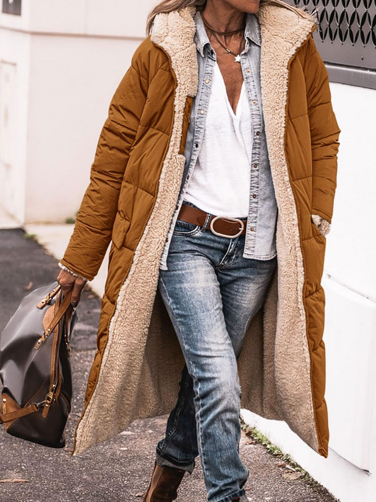 Loose Shawl Collar Long Sleeve Plain Fashion Regular Jacket
