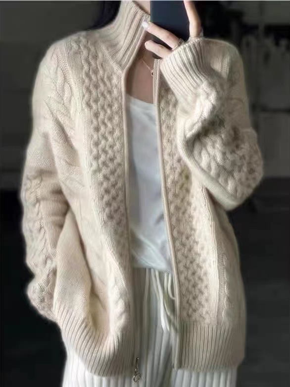 Fashion Long Sleeve Plain Regular Sweater