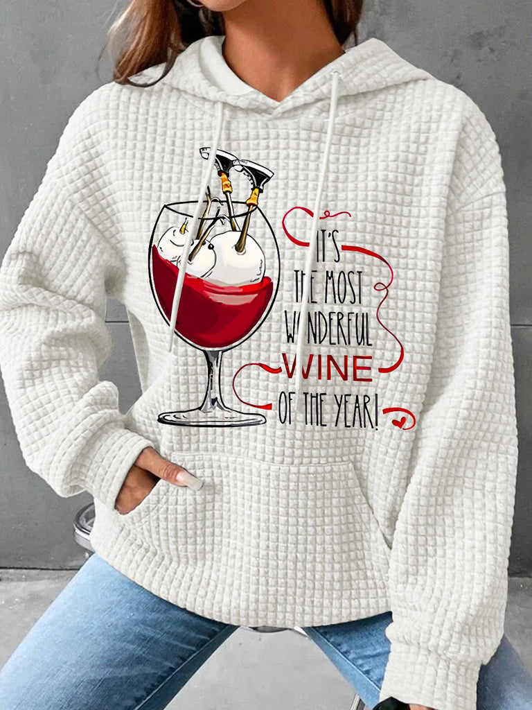 Fashion Long Sleeve Hoodie Text Letters Casual Regular Hoodie