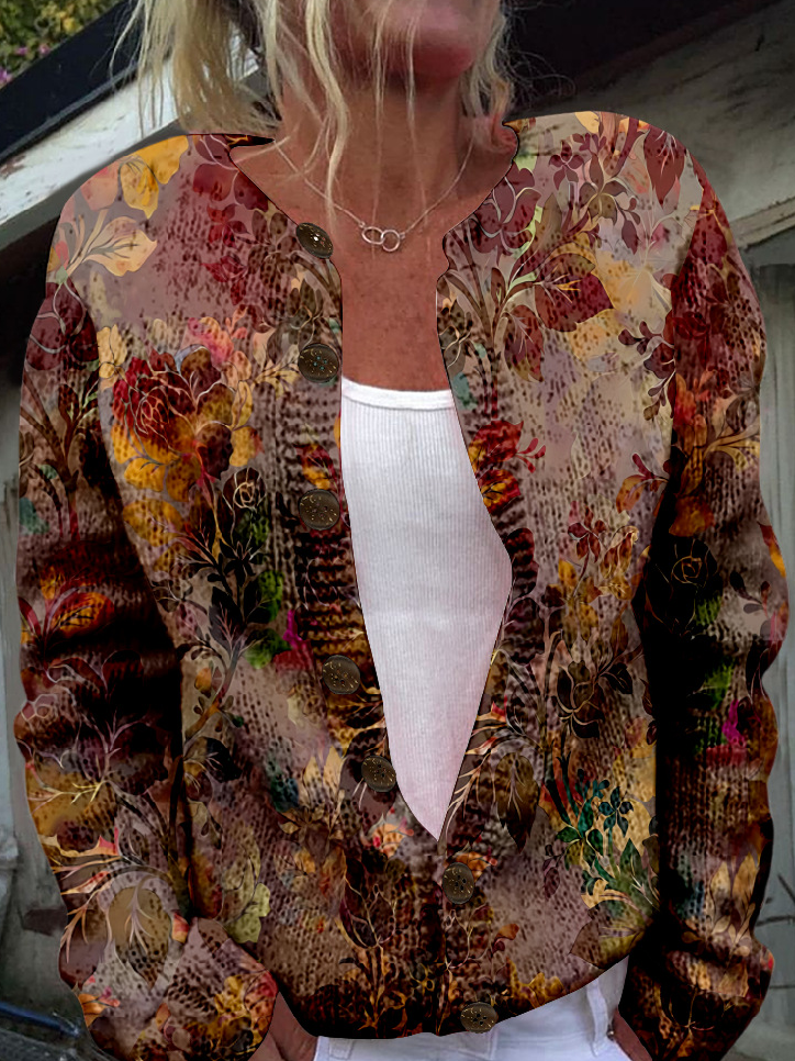 Multicolor Plus Size Jackets