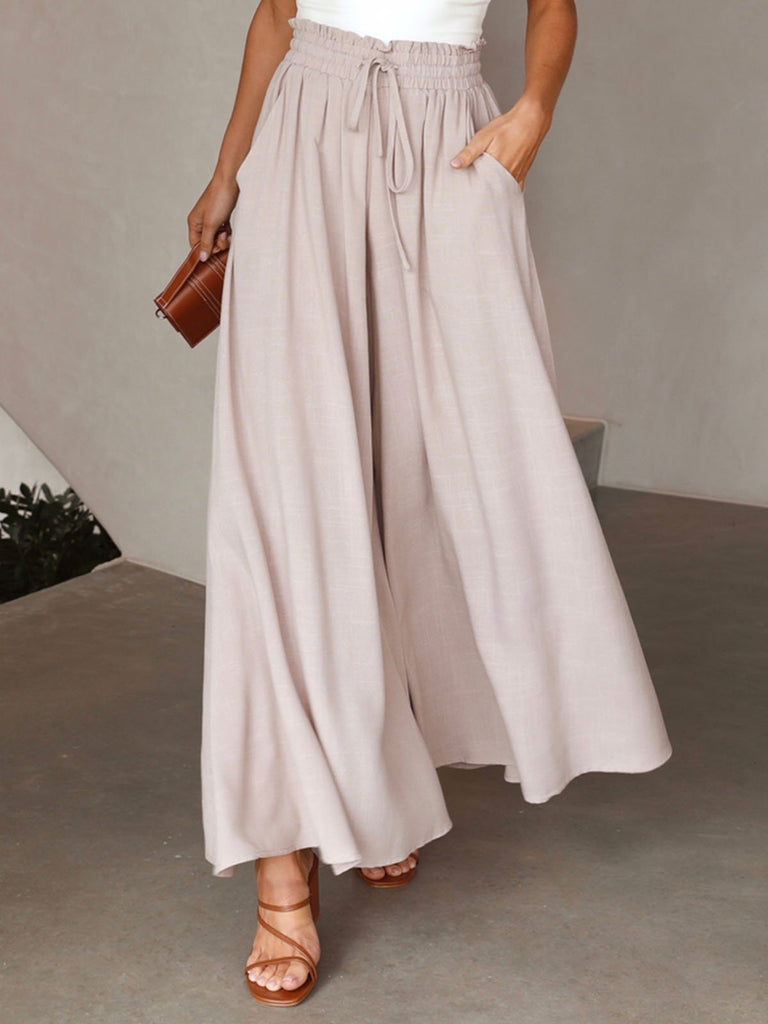 Fashion Plain Loose Long Pants