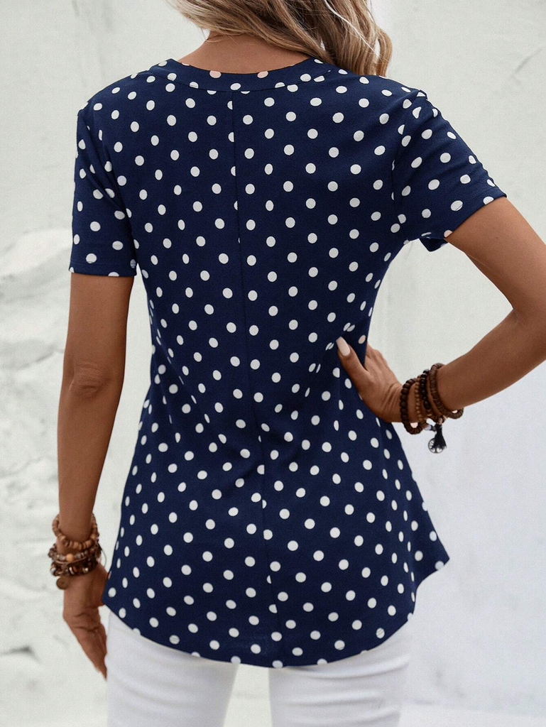 Dark Blue Plus Size Blouses