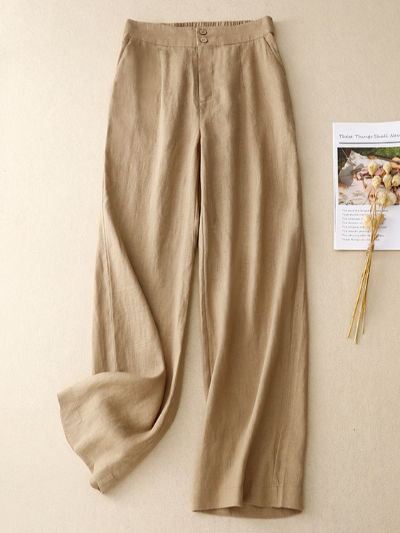 Fashion Plain Loose Long Pants