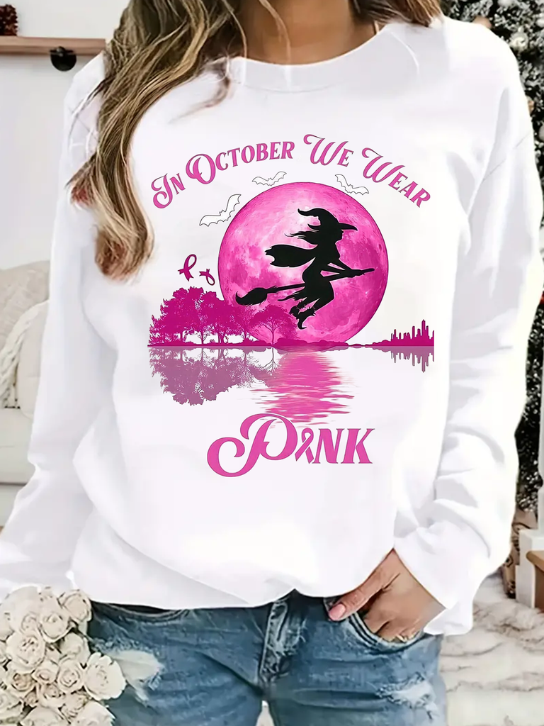Casual Crew Neck Long Sleeve Text Letters Fashion Regular Sweatshirt