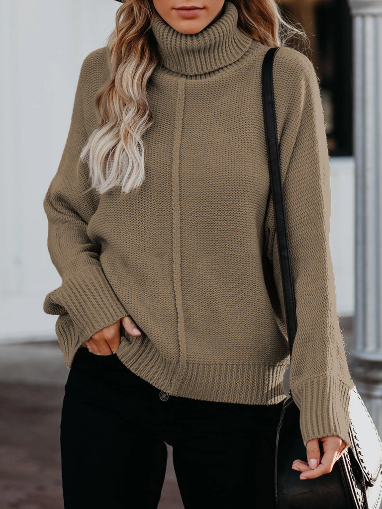 Fashion V Neck Long Sleeve Plain Loose Regular Sweater