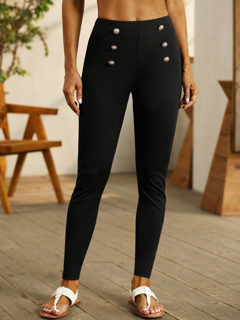 Fashion Plain Tight Long Leggings