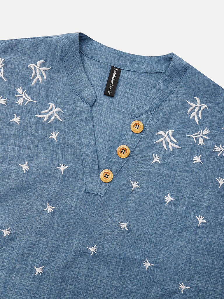 Blue Plus Size Blouses