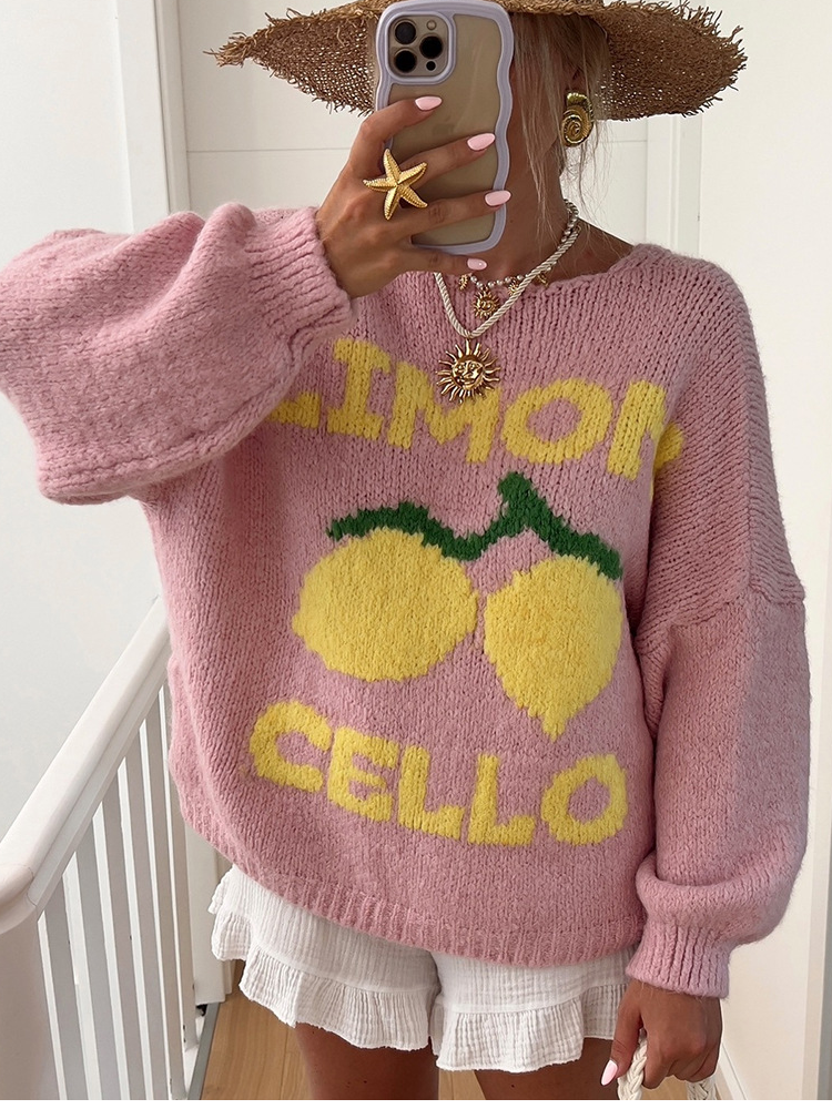 Long Sleeve Color Block Fashion Mid-Long Sweater