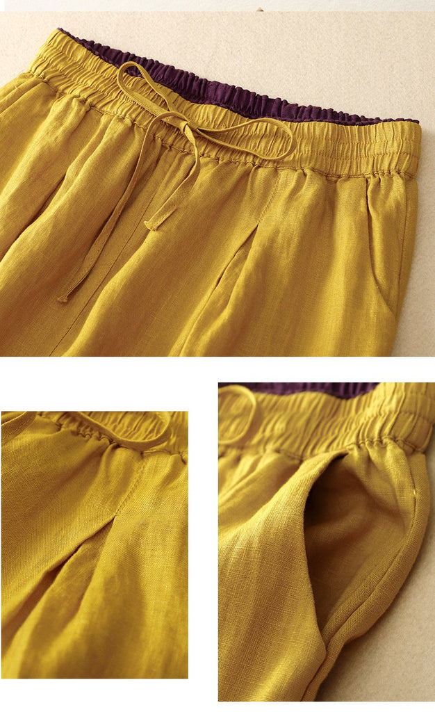 Yellow Women Pants