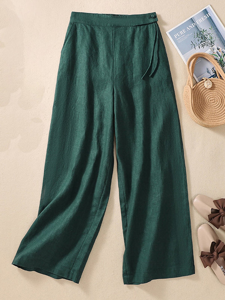 Fashion Plain Loose Long Pants