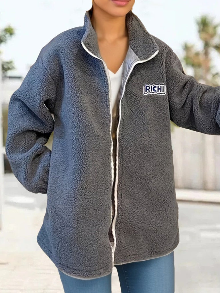 Fashion Long Sleeve Cat Loose Regular Jacket