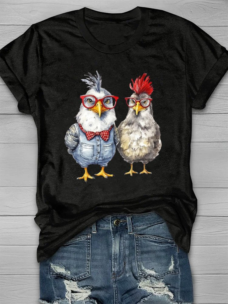 Loose Short Sleeve Crew Neck Turkey Fashion Regular T-Shirt