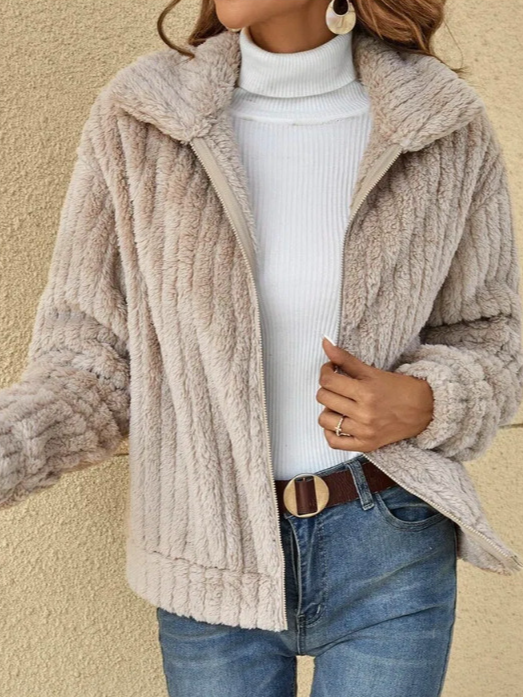 Loose Hoodie Long Sleeve Plain Fashion Regular Jacket