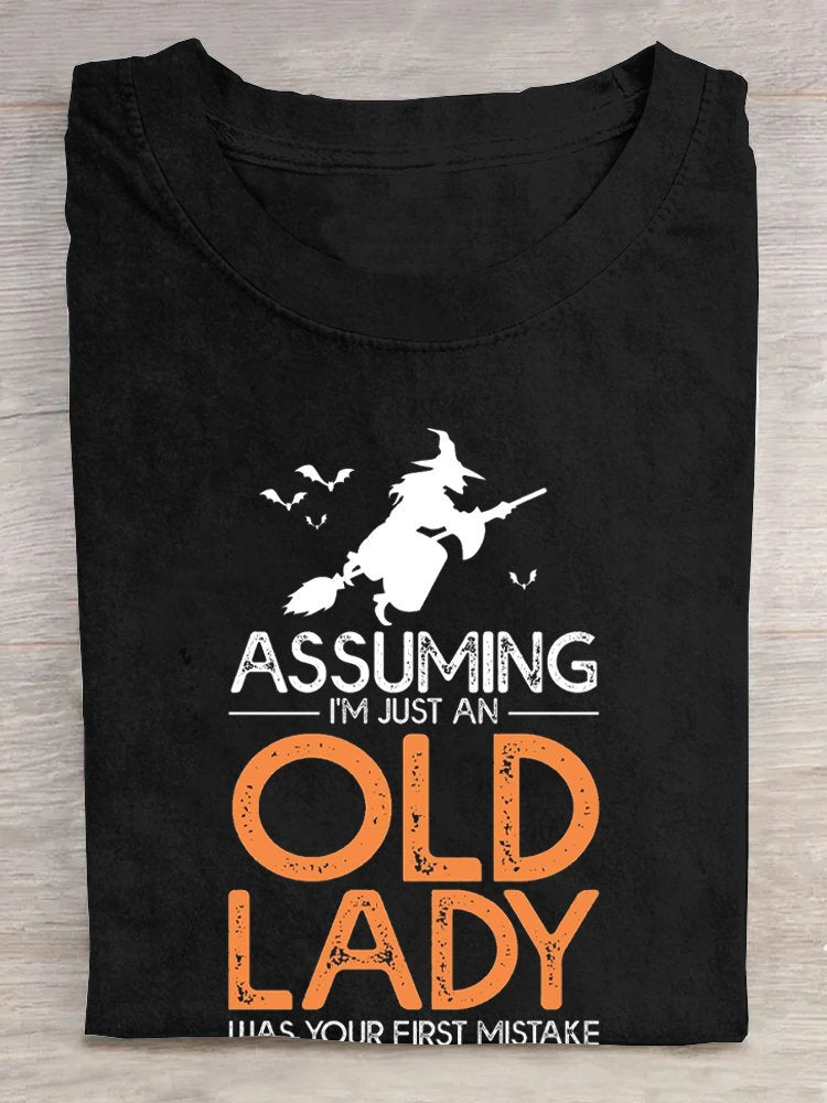 Fashion Short Sleeve Crew Neck Halloween Loose Regular T-Shirt