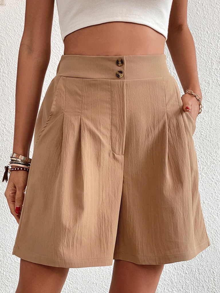 Fashion Plain Natural Shorts
