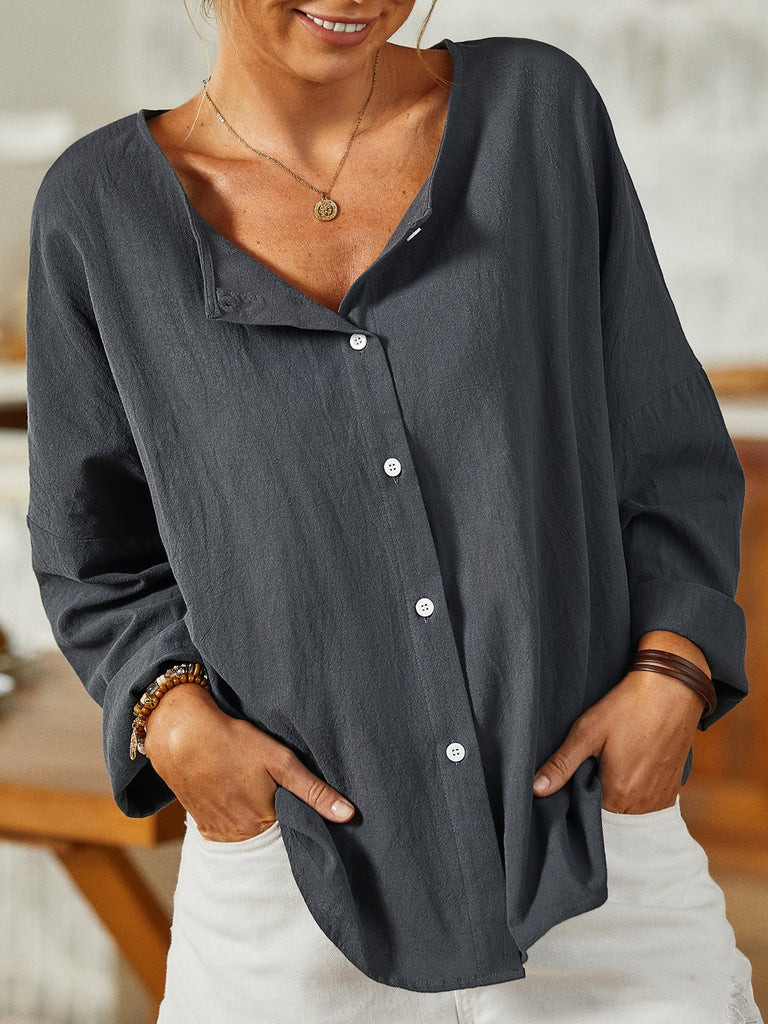 Deep Gray Plus Size Shirts