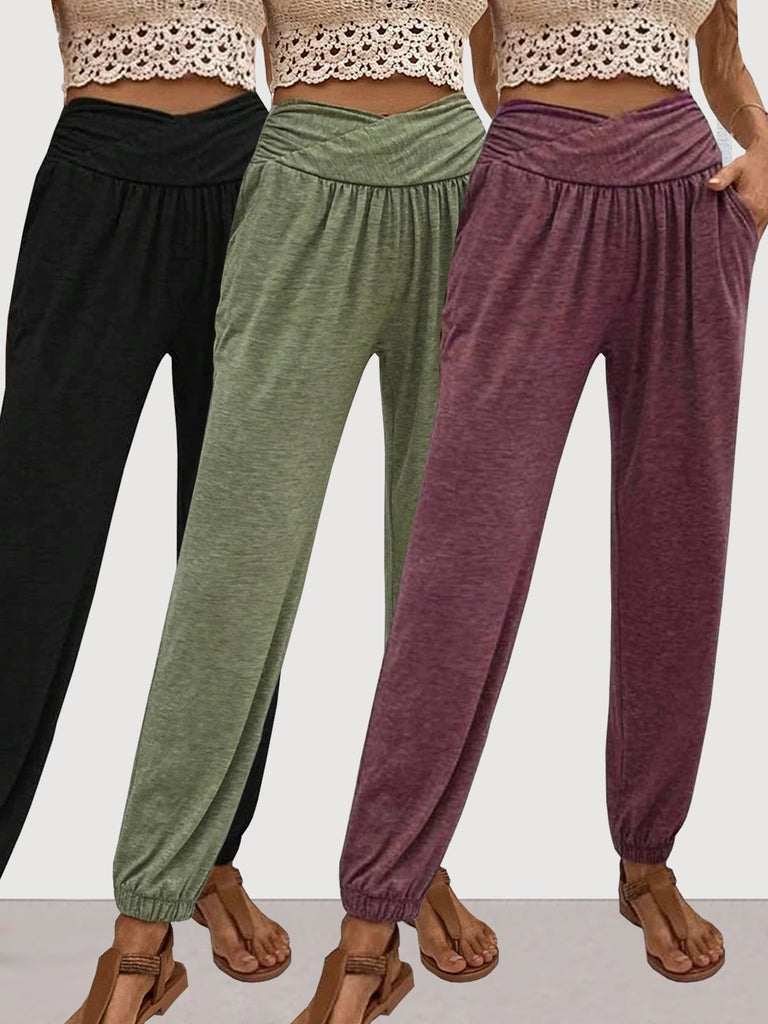 Fashion Plain Loose Long Pants