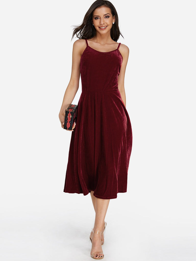 Ladies Sleeveless Midi Dress