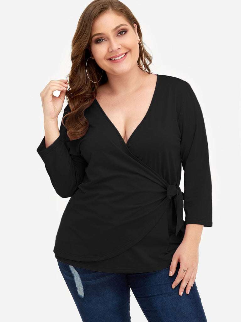 Ladies Black Plus Size Tops