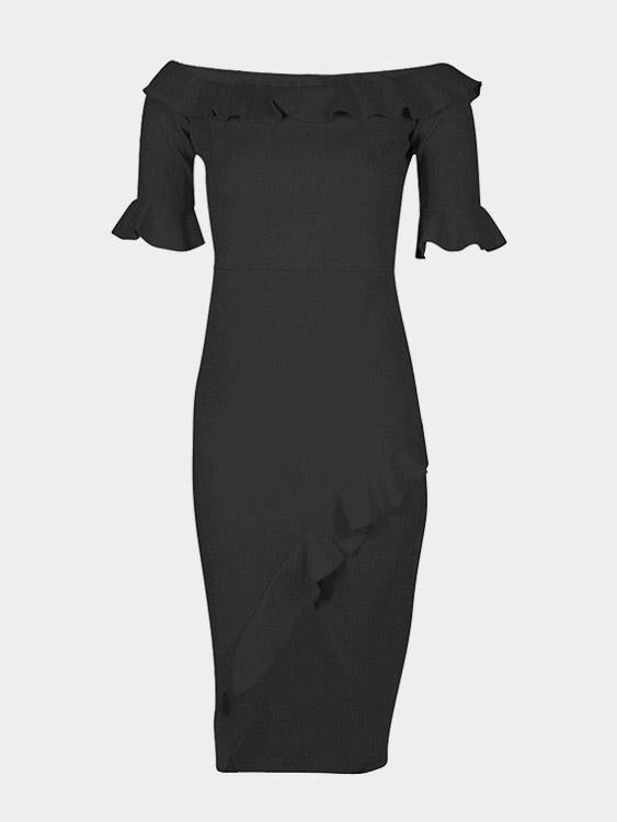 Womens Black Off The Shoulder Dresses