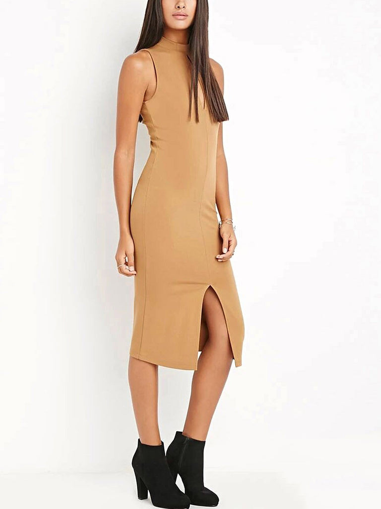 Ladies Khaki Bodycon Dresses