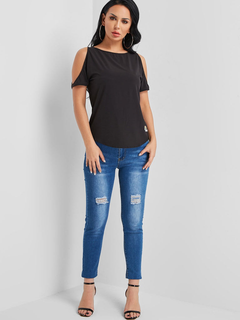 Womens Black T-Shirts