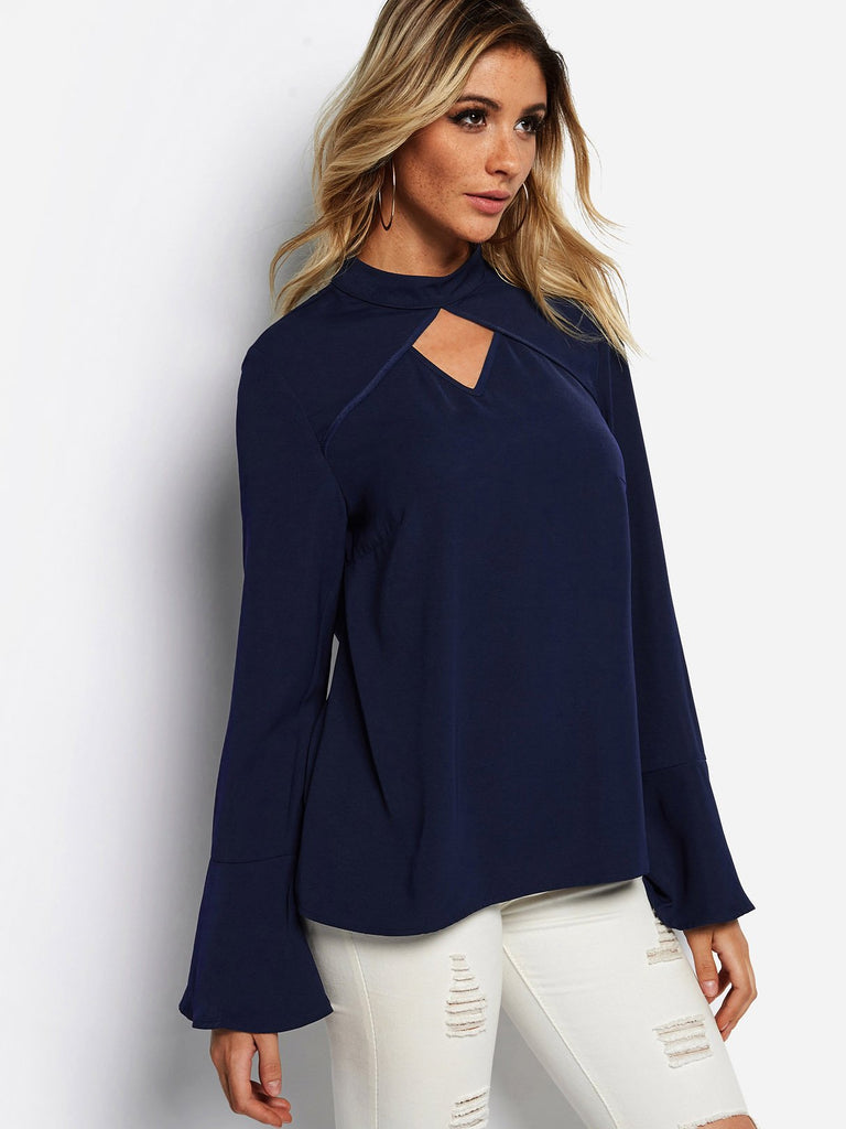 Ladies Navy Blouses