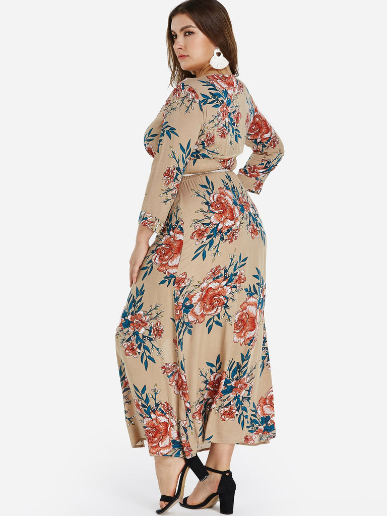Ladies V-Neck Plus Size Dress