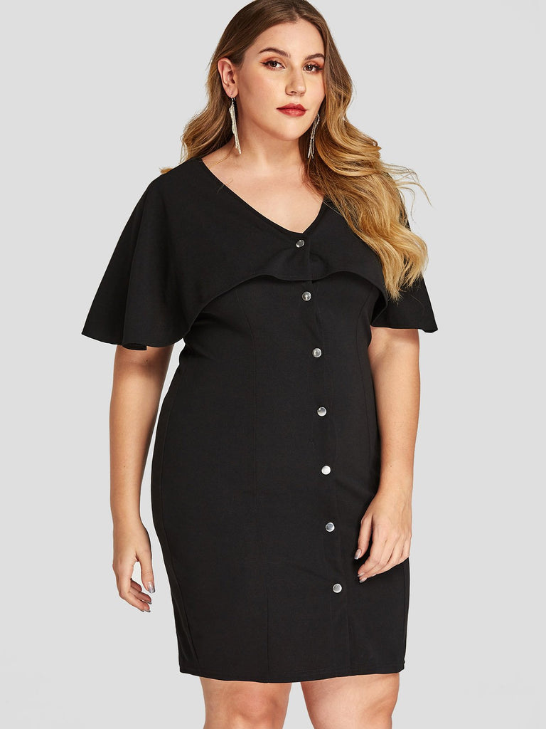 Ladies Short Sleeve Plus Size Dress